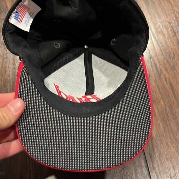 BUDWEISER - NASCAR Official Beer Sponsor Vtg 90s Black  BUD Dad Skate Hat Cap - Picture 6 of 9